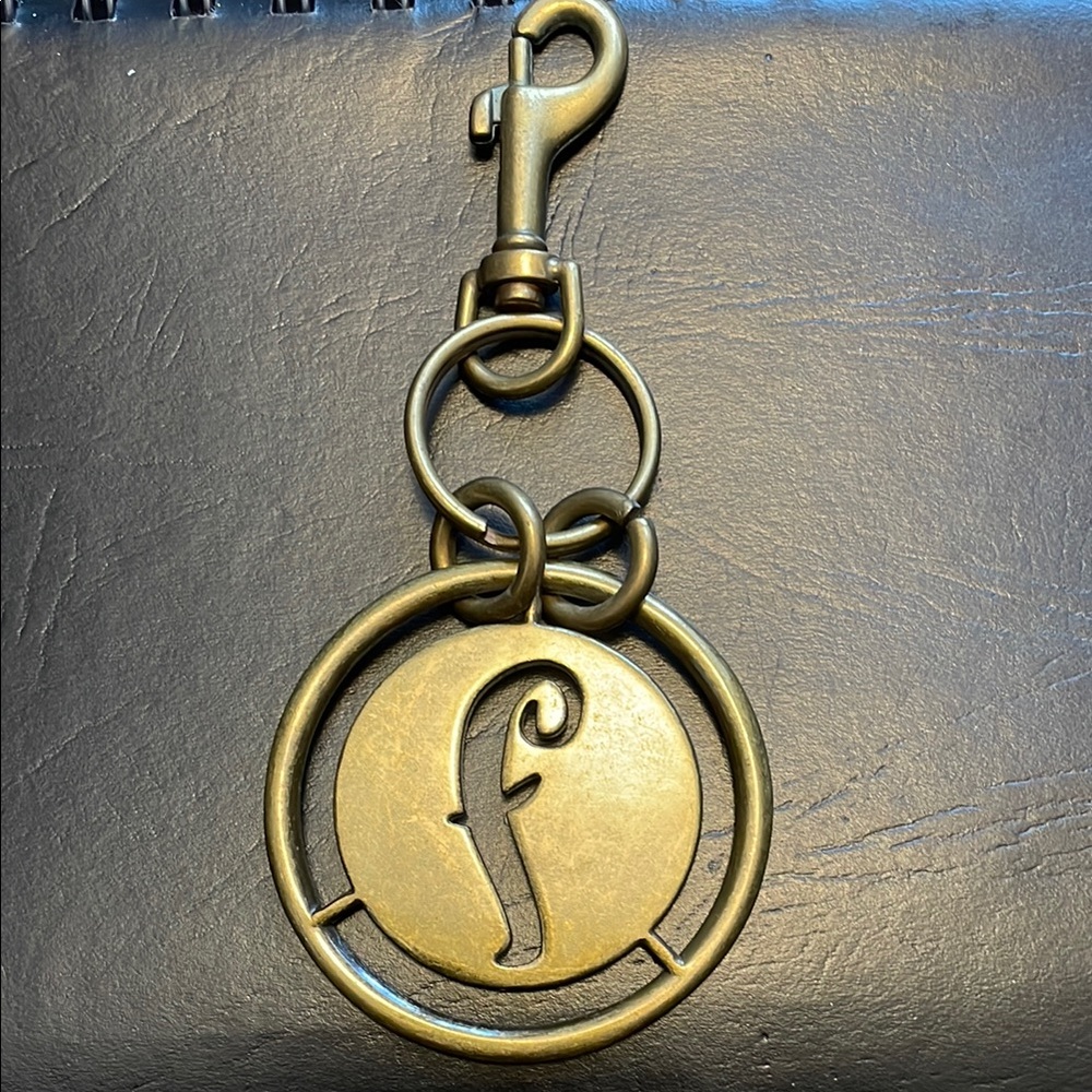 Fortuna by Valentino Brass letter F initial Keychain bag charm
